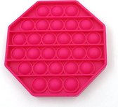 Pop it van By Qubix Pop it fidget toy - Achthoekig - Donker Roze - fidget toy van hoge kwaliteit!