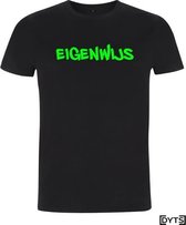 T-shirt | Karaktereigenschappen | Eigenwijs03 - XXL, fluor green, Heren