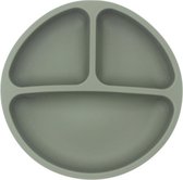 SIIDDS - siliconen bord - oud groen - etenstijd - baby - dreumes - peuter - siliconen - BPA-vrij - magnetron bestendig - vaatwasserbestendig
