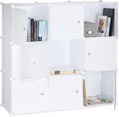 Relaxdays vakkenkast 6 vakken, trapsgewijs, HxBxD: ca. 109 x 106 x 30 cm, steekverbindingen, roomdivider, wit Relaxdays vakkenkast 6 vakken, trapsgewijs, HxBxD: ca. 109 x 106 x 30 cm, steekverbindingen, roomdivider, wit