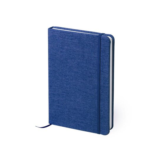A5 notitieboek met harde kaft en elastiek blauw