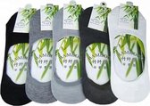 green-goose® 5 paar Heren Bamboe Sneakersokken | Footies | Unisex | Anti zweet | 40-46 | 100% Ecologisch | Anti transpirant