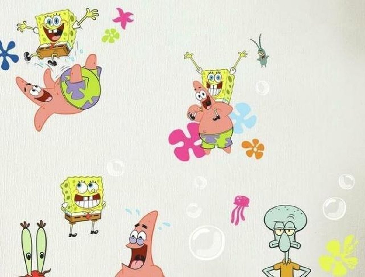 Roommates Muurstickers Spongebob 2,89 - 27,1 Cm Vinyl 42 Stuks