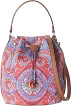 Oilily City Rose Paisley Bucket hot coral