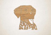 Wanddecoratie - Hond - Duitse staande hond 3 - XS - 26x25cm - Eiken - muurdecoratie - Line Art