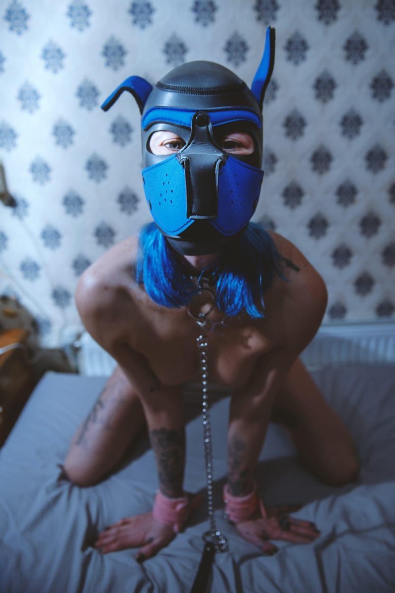 Banoch - Lindo Perrito Azul Neoprene - hondenmasker puppy play blauw neopreen — afbeelding 2