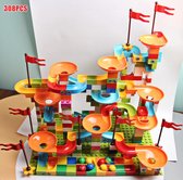 Bouwstenen - Knikkerbaan - geschikt voor Duplo - Marble Mania - DIY - 308 blokken