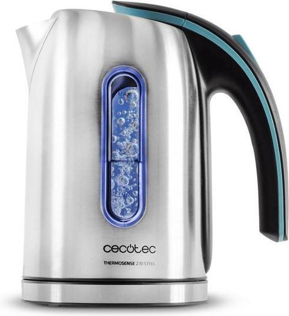 bouilloire électrique de 1,2L en acier inoxydable 1630W gris noir