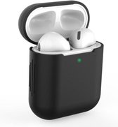 Airpods Hoesje Siliconen Case - Airpod hoesje geschikt voor Apple AirPods 1 en Airpods 2 | Zwart