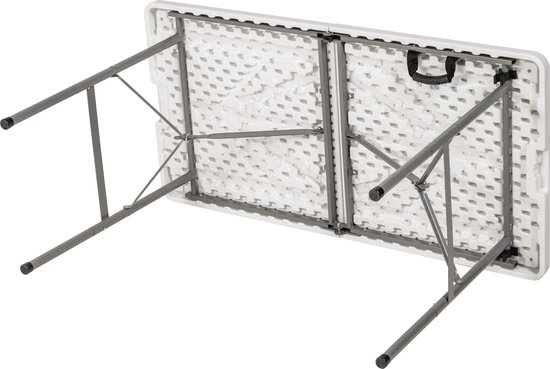 DQB Klaptafel - Weerbestendig & Opklapbaar - Opvouwbare tuintafel / Picknick tafel voor tuin of camping - Opklapbare vouwtafel Wit van Merkloos — afbeelding 3