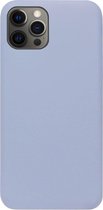 ADEL Premium Siliconen Back Cover Softcase Hoesje Geschikt voor iPhone 12 Pro Max - Lavendel Grijs