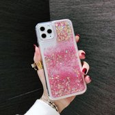 Iphone 11 Hoesje Roze Bewegende Glitters