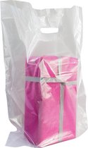500x Plastic tassen 37x44+2x4cm transparant