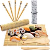 Sushi Kit Matjes,Sushimaker Bamboe, Sushi Kit Bamboe-Incl. 5 paar Chopsticks,1 rijstlepel en 1 rijstverspreider -Japanese Sushi maken,Heel Prachtige product als voor verjaardag  Ca