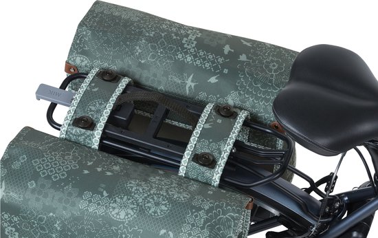 Basil Bohème MIK sacoche vélo double 50 litres vert bol