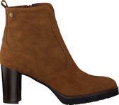 Notre-V 01-394 Enkellaarsjes - Enkelboots - Dames - Cognac - Maat 42