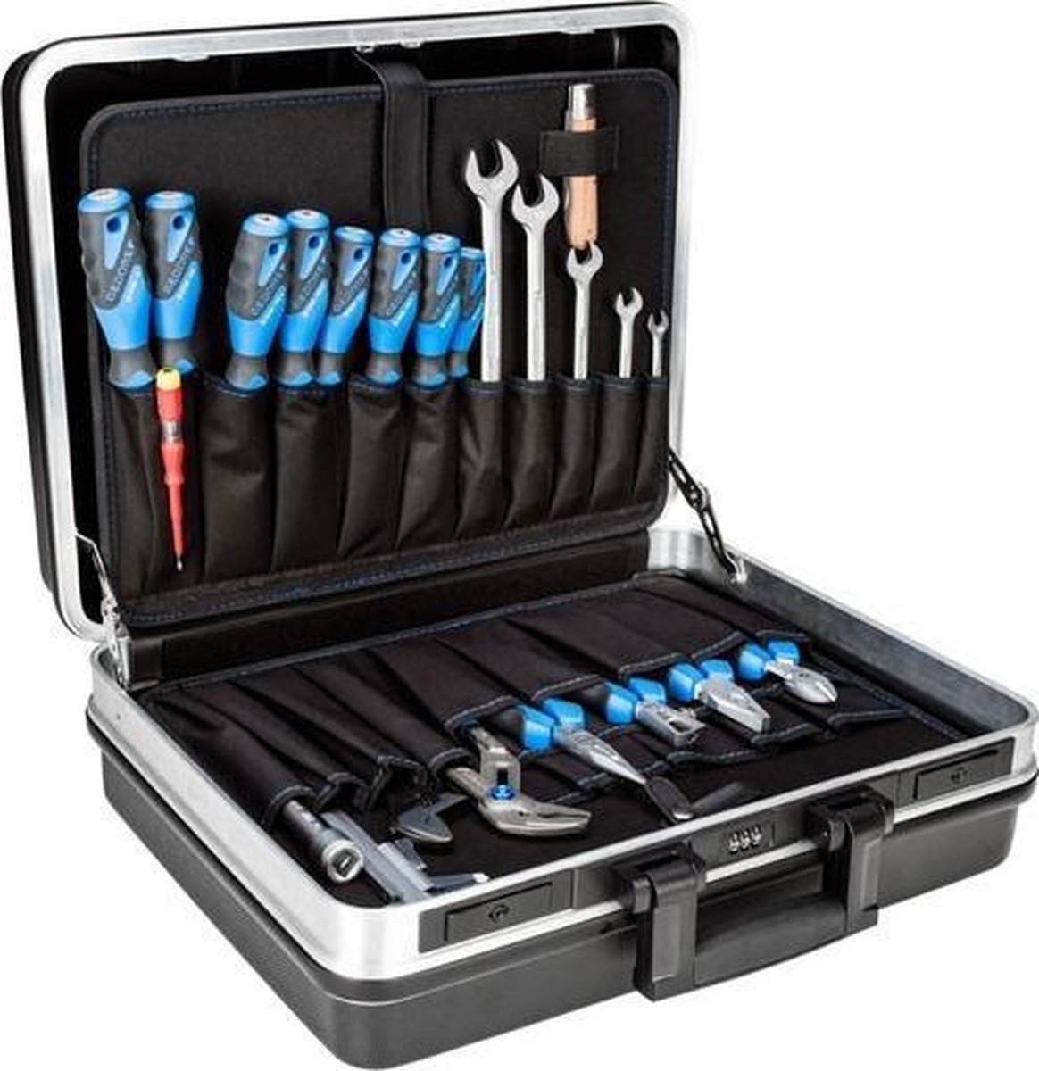Gedore Gereedschapskoffer - 100-delig - Professioneel - Blauw, Zwart