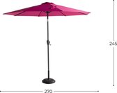 Hartman sunline parasol 270cm new pink.