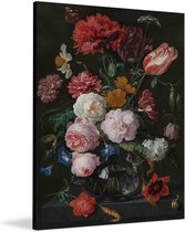 Stilleven bloemen op dibond | Aluminium | Oude Meester - 80x120cm