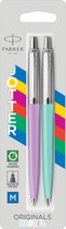 Stylo bille Parker Jotter Originals Pastel, blister avec 2 pièces, violet / menthe
