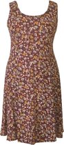 Stijlvolle Dames Jurk / Zomerjurk / Dress | Luchtige Stof | Bloemen print | Rood - S/M