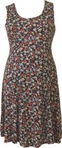 Stijlvolle Dames Jurk / Zomerjurk / Dress | Luchtige Stof | Bloemen print | Blauw - S/M