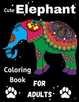 Cute Elephant Coloring Book for Adults