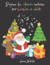 pagina da colorare invernale per bambini e adulti buon Natal