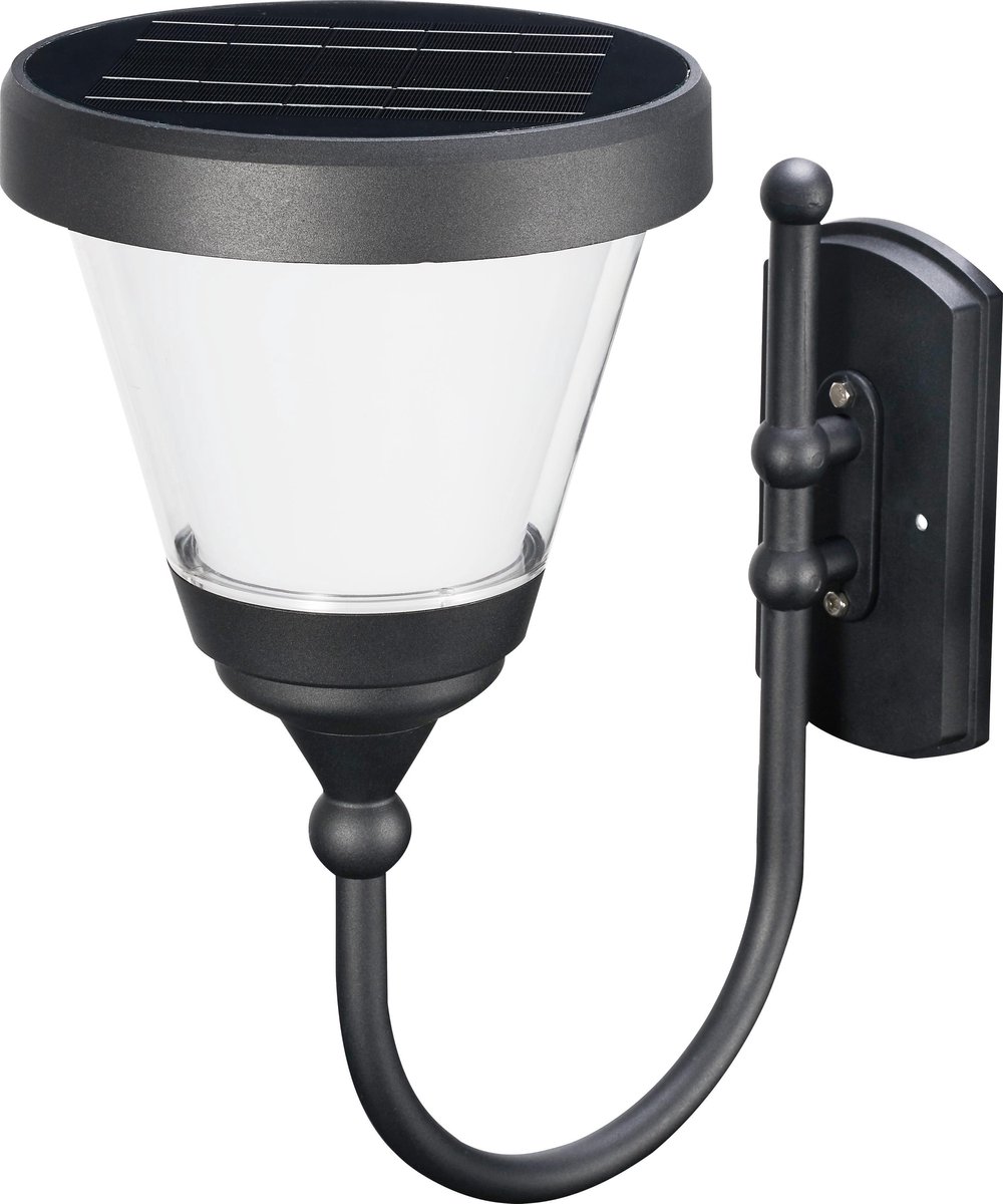 Iplux - Oslo - Solar Tuinverlichting - Warm wit - Wandlamp 47cm