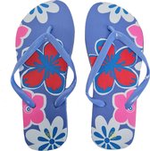 Sorprese vlinder – slippers – bloem blauw – maat 36 – slippers dames – teenslippers - badslippers