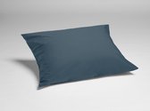 Yumeko kussensloop percal blauw 50x60  - Bio, eco & fairtrade