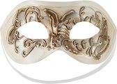 dressforfun - Venetiaans masker met versiering beige - verkleedkleding kostuum halloween verkleden feestkleding carnavalskleding carnaval feestkledij partykleding - 303533