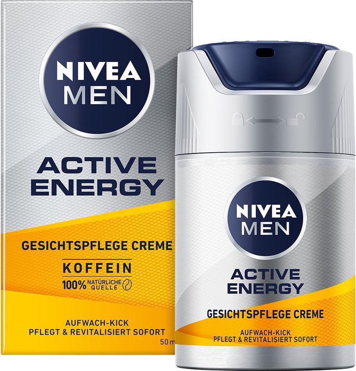 NIVEA MEN Active Energy Gezichtscrème (50 ml), revitaliserende gezichtscrème voor...
