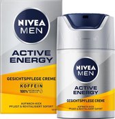 NIVEA MEN Active Energy Gezichtscrème (50 ml), revitaliserende gezichtscrème voor mannen, snel absorberende vochtinbrengende crème tegen tekenen van vermoeidheid