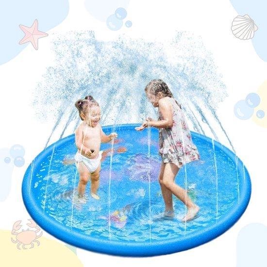WithGoods® waterspeelmat met zeedieren en watersproeier – 170 cm