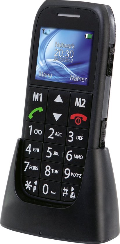 Fysic FM-7500 Big Button GSM - SOS Noodknop, Grote cijfers en letters 2 Snelkiestoetsen - Zwart