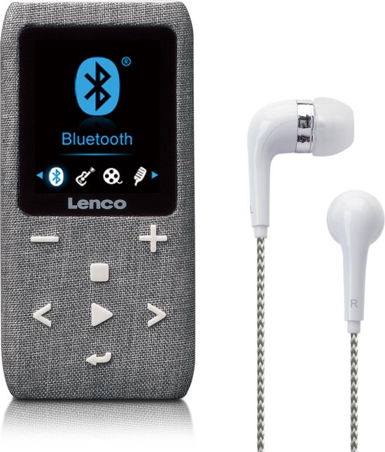 Lenco Xemio-861GY - MP3-speler met Bluetooth® en 8 GB micro SD - Grijs |  bol.com