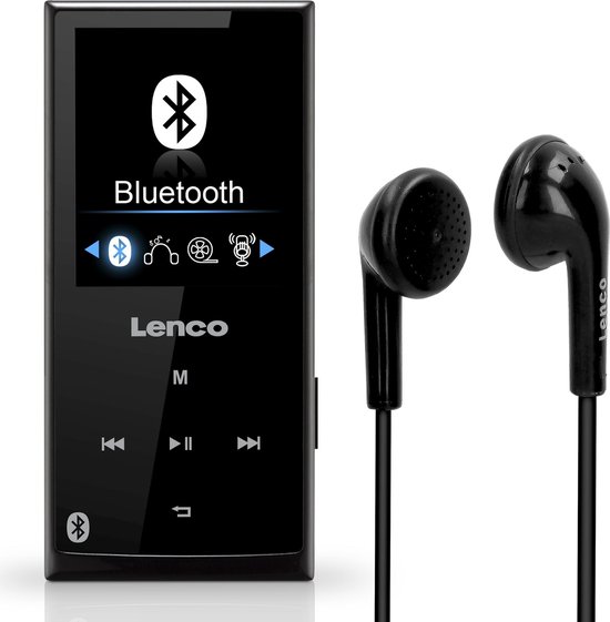 Lenco Xemio-760 BT Black - MP3-speler met Bluetooth® en 8GB geheugen - Zwart