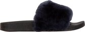 Warmbat Slippers - Maat 37 - Vrouwen - donkerblauw/zwart