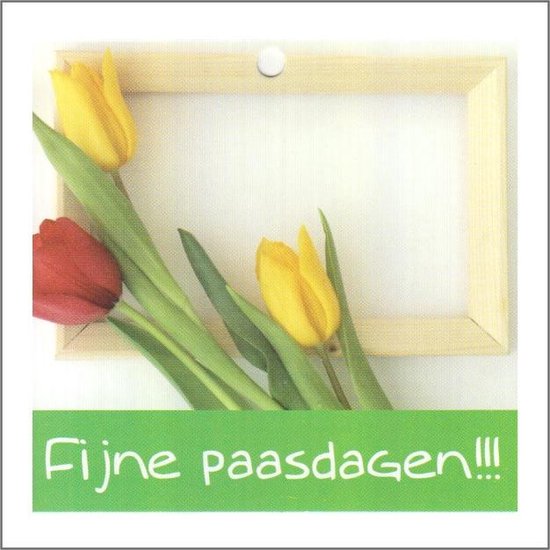 20 cartes de Pâques - 7 x 7 cm - Joyeuses Pâques - cartes-cadeaux avec un trou