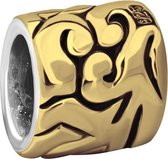 Quiges - 925 - Zilveren - Bedels -Sterling zilver - Beads - Symbool Goudkleurig Kraal Charm - Geschikt – voor - alle bekende merken - Armband Z409