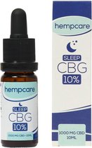 Hempcare Sleep [10% CBD + 10% CBG olie 10 ml 1000mg]: slapen - nachtrust – anti stress – slaapprobleem – stressklachten – depressie – angst – ontspanning – rust – ontstekingsremmend -voedingssupplement -