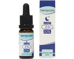 Hempcare Sleep [10% CBD + 10% CBG olie 10 ml 1000mg]: slapen - nachtrust – anti stress – slaapprobleem – stressklachten – depressie – angst – ontspanning – rust – ontstekingsremmend -voedingssupplement -