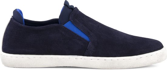 Travelin' Torquay Dames - Leren instappers - Boot schoen - Espadrilles - Blauw Leer - Maat 36