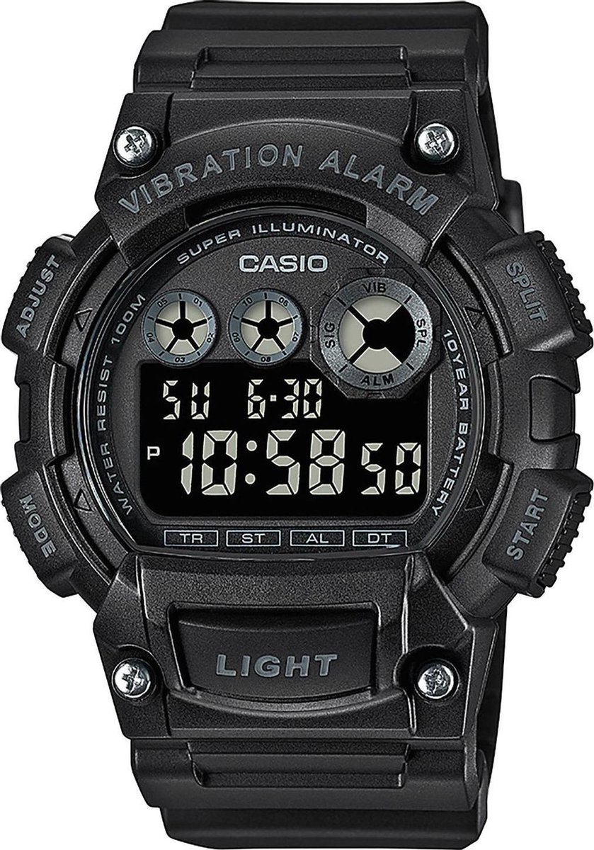 Casio Casio Collection W-735H-1BVEF Horloge - Kunststof - Zwart - Ø 46 mm