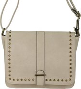Crossbodytas met flap/studs Flora & Co ecru