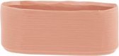 Plantenbak - Plantenpot - Bloempot voor Binnen en Buiten oud - Roze - 25x11xh10cm ovaal - Aardewerk
