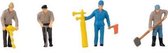 Faller - Railway construction workers & signal horn Figurine set with mini sound effect - FA180238 - modelbouwsets, hobbybouwspeelgoed voor kinderen, modelverf en accessoires
