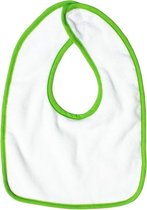 The One Towelling® Baby slab, 26 x 37 cm, White/Lime, 450 gr/m², 100% katoen, T1-BIB