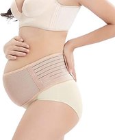 SKAI Fit® - Zwangerschapsband - Verstelbaar buikband - Bekkenband - Ondersteuning - Tegen rugklachten en striemen - Striae - Zwangerschapscadeau - Beige
